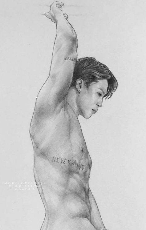 Art Jimin, Jimin Art, Reason To Live, Jimin's Abs, Jimin Pictures, Jimin Fanart, Figure Sketching, Park Jimin Cute, Art Pencil