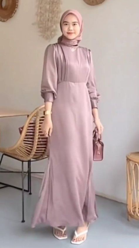 Bresmaid Dresses Muslim, Dress Muslim Modern, Braidsmaid Dresses, Gaun Dress, Casual Bridesmaid Dresses, Kebaya Modern Dress, Model Gamis, Hijab Wedding, Eid Outfit