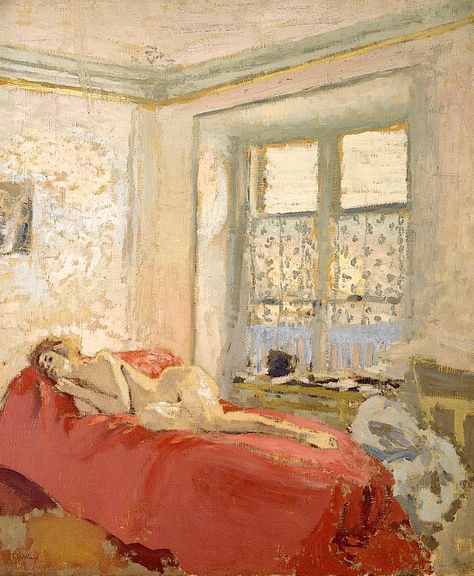 Edouard Vuillard（1868ー1940）「Nu Couché」 Art Cube, Woman Laying, Edouard Vuillard, Pierre Bonnard, Post Impressionism, Art Et Illustration, Post Impressionists, Art Appreciation, Art And Illustration