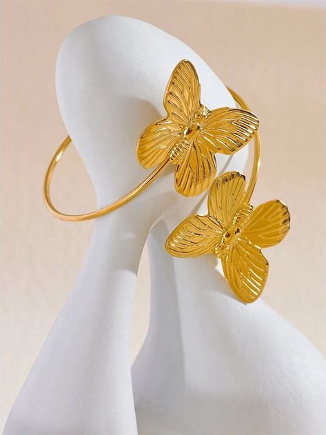 Large Open Butterfly Cuff Bangle Statement Bracelets 18K Gold Plated Waterproof Stainless Steel Bracelet Big Butterfly Bangle Gift - Etsy Turkey Butterfly Cuff, Statement Bracelets, Big Butterfly, Open Cuff Bracelet, Cuff Bangle Bracelet, Bangles Style, Statement Bracelet, Simple Earrings, Cuff Bangles