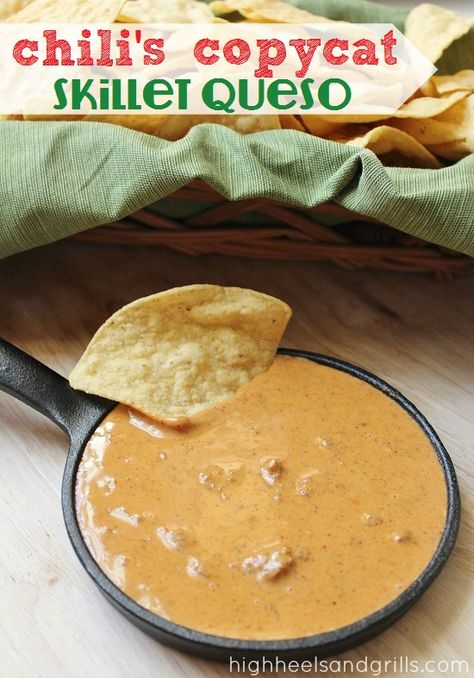 Skillet Queso, Chili Relleno, Queso Dip, Cat Recipes, Recipe Roundup, Dip Recipes, Yummy Appetizers, Restaurant Recipes, Fajitas