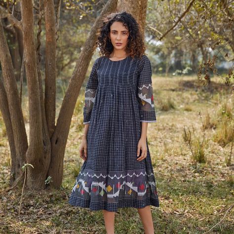 Jamdani cotton is a masterpiece of heritage, delicately handwoven with intricate patterns that tell stories of tradition. Lightweight and ultra-soft yet rich in detail, it brings both elegance and sheer comfort to every piece. Shop contemporary Jamdani cotton dresses at www.sarron.in . . . . . . [Sarron, Artant, jamdani cotton, new collection, dresses, handloom, slow fashion, slow made, handwoven textile] Jamdani Dress, Patchwork Dresses, Festive Collection, Hand Woven Textiles, Slow Fashion, Cotton Dresses, New Collection, Contemporary Style, Hand Weaving