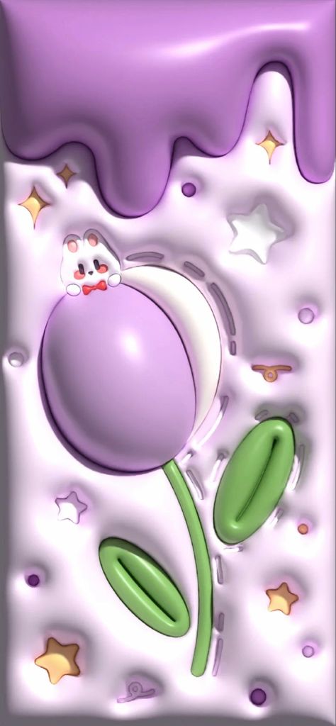 3d Wallpaper Cute Purple, Purple 3d Wallpaper, 3d Wallpaper Purple, Inflated Wallpaper, 3d Lockscreen, Puffy Wallpaper, Bujo Art, 3d Wallpaper Cute, Cute Home Screen Wallpaper