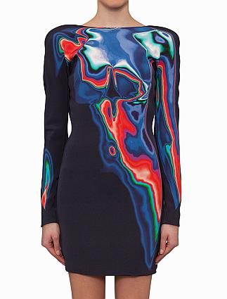 Dion Lee | heat activated | temperature sensitive Thermal Dress, Space Age Fashion, Thesis Inspiration, Thermal Heat, Dion Lee, Home Ideas, Work Wear, Universe, Long Sleeve Dress