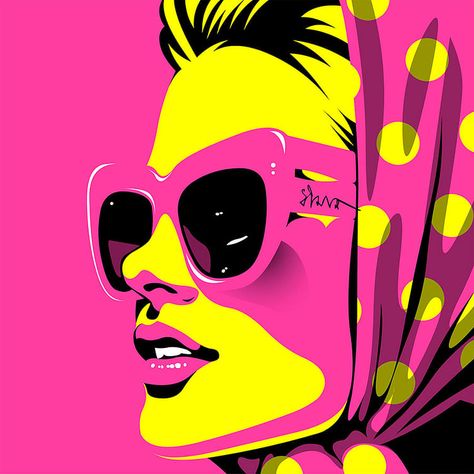 Dhiman Gupta: Making Mark with Pop Art and Bold Colours! Pop Art Face, Art Room Posters, Female Artwork, Pop Art Portraits, Portrait Design, Pop Art Painting, Crafts With Pictures, Sketch Painting, Art Inspiration Painting