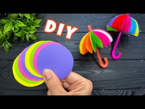 How to make Beautiful Paper Umbrella DIY EASY Paper Umbrella - YouTube Diy Crafts Love, Paper Umbrellas, Easy Diy, Umbrella, Origami, The Creator