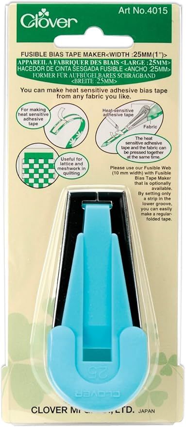 Clover Fusible Bias Tape Maker 25mm, 24,Blue : Amazon.co.uk: Home & Kitchen Cvs Couponing, Bias Tape Maker, Quilting Notions, Precision Tools, Canned Heat, Discount Card, Bias Tape, Detox Tea, T Shirts With Sayings