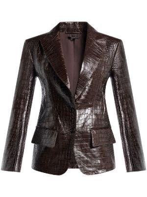 TOM FORD for Women - Shop New Arrivals on FARFETCH Tom Ford Clothes, Leather Jacket Outfit Street Style, Women Leather Jacket Outfit, Jeans Outfits Women, Long Leather Jacket Outfit, Leather Jacket Outfit Women, Womens Leather Jacket Outfit, Thrift Fits, Snakeskin Jacket