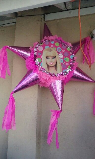 Pinata..downtown la $13..nice..:) Barbie Birthday Pinata, Barbie Pinata Diy, Barbie Pinata Ideas, Ballerina Pinata, Barbie Pinata, Pinata Barbie, Barbie Fifth Birthday, Barbie 5th Birthday Party Target, Diy Y2k