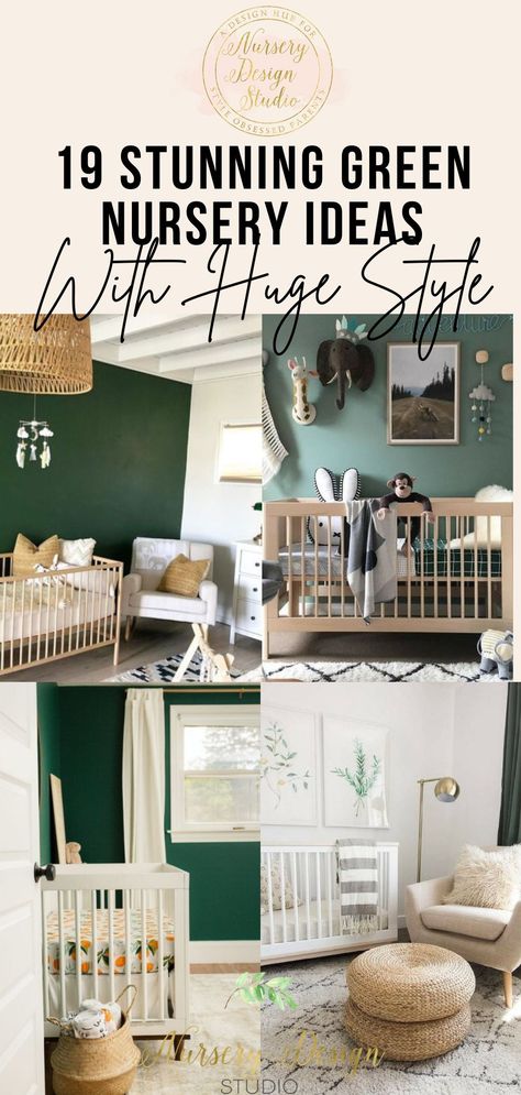 Welcome to our curated collection of 19 green nursery ideas that exude immense style and elegance. Green Black White Nursery, Gray White And Green Nursery, Gender Neutral Nursery Wall Colors, Green Wall Nursery Boy, Grey Green Nursery, Green Theme Nursery, Green Paint For Nursery, Gender Neutral Green Nursery, Green Boy Nursery Ideas