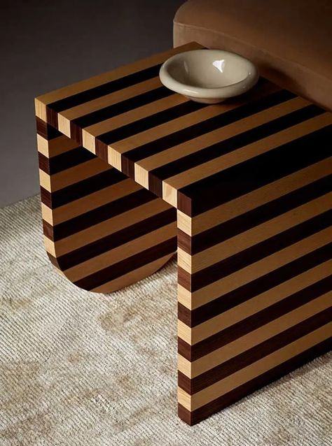 Pepé Side Table - The Design Files | Australia's most popular design blog. 2 Tone Table, Sarah Ellison, Unique Bedside Tables, Home Modern, The Design Files, Walnut Veneer, Byron Bay, Modular Sofa, Furniture Collection