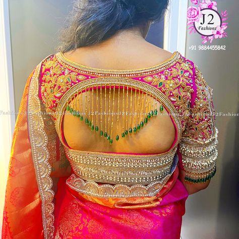 @j2fashions specifically customised for our client this pallak concept. All exclusive Bridal / Aari work blouse in wholesale price at J2 fashions Annanagar East Chennai. ❤️ Book your appointment before visit/ WhatsApp 📞 +91 9884455842. ❤️ Urgent orders also undertaken  5  to 10 days delivery time. ❤ Worldwide shipping,online orders, courier orders and further details. ❤ YouTube : www.youtube.com/j2fashions ❤️ Facebook page: www.facebook.com/j2fashions.jeba ❤️ Pintrest : https://in.pintere Hipbelt Aari Work, Reception Blouse Design, Aari Work Blouse Wedding, Bridal Blouse Work, Bridal Aari Work Blouse, Grand Wedding Reception, Bridal Aari Work, Indian Blouses, Latest Bridal Blouse Designs