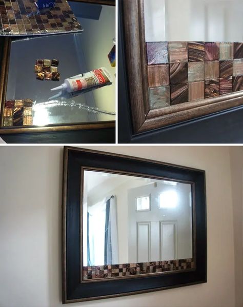 50 people who found genius ways to fix broken things Diy Mirror Makeover, Expensive Sofas, Cracked Mirror, Kintsugi Art, Mirror Closet Doors, Mirror Makeover, Broken Mirror, Frameless Mirror, Diy Funny