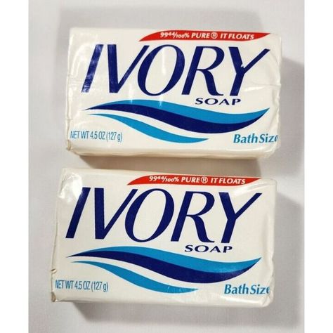 Ivory Soap Bar - Bath Size 4.5 Oz. Lot Of 2 New - Old Stock. Pictures Are The Best Part Of The Description. Please Look Them Over Carefully, As You Will Receive Exactly What You See Pictured. Payment Required Within 24 Hrs. Shipping To Be Determined By Your Zip Code Or Country. Please Email Me With Any Questions Or Concerns. Thanks For Looking! Ivory Bar Soap, Ivory Soap, Foaming Hand Soap, Vintage Bar, Body Soap, Beauty Soap, Bar Set, Handmade Soap, Bar Soap