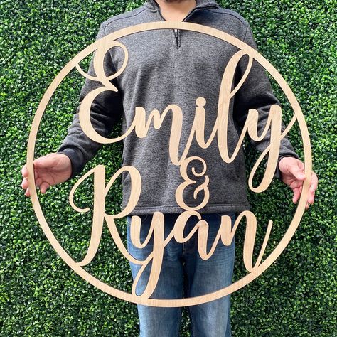 Engagement Party Ideas Diy, Casual Engagement Party, Small Engagement Party, Engagement Party Backdrop, Backdrop Engagement, Personalized Name Signs, Engagement Party Decorations Diy, Last Name Sign Wedding, Engagement Party Sign