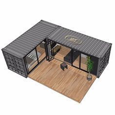 Design Casa Piccola, Prefab Container Homes, Sea Container Homes, Shipping Container Cabin, Sea Containers, Shipping Container Home Designs, Container Office, Shipping Container House Plans, Building A Container Home