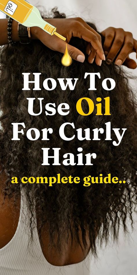 Tired of complicated hair routines? Our simple guide to using oil for curly hair will give you the best curls of your life! Learn about the best oils for your hair and how to use them for maximum results. Hair Oiling For Curly Hair, Hair Oiling Curly Hair, Best Oil For Curly Hair, How To Oil Curly Hair, Oiling Curly Hair, Oiling Hair Routine, Hair Oil For Curly Hair, Oils For Dry Hair, Curly Hair Oil