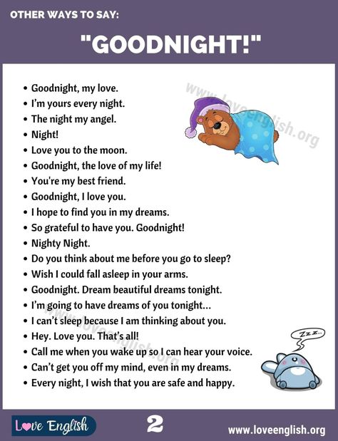 Different Ways To Say Goodnight, Ways To Say Goodnight, Papa Jesus, Congratulations Wishes, Say Goodnight, English Phrases Sentences, Goodnight Quotes, Other Ways To Say, Selfie Quotes