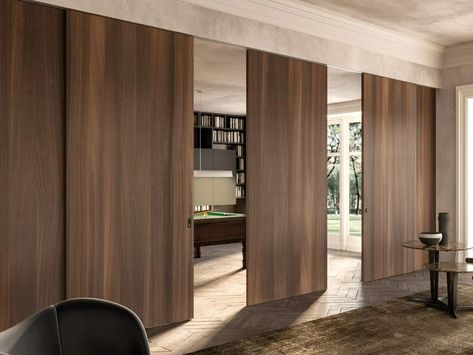 Download catalogue and price list of Adela | sliding door By henryglass, wooden sliding door, adela Collection Hanging Sliding Doors, Door Dividers, Wooden Sliding Doors, Sliding Wood Doors, Modern Sliding Doors, Sliding Wall, Sliding Door Design, Japanese Interiors, Room Divider Doors