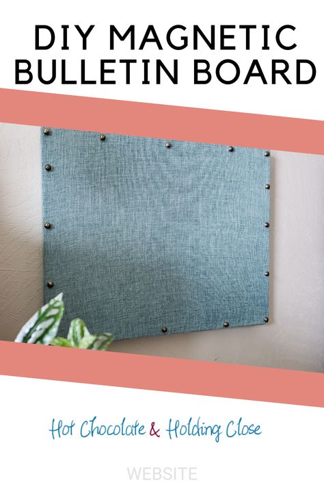 DIY Burlap Magnetic Bulletin Board Magnetic Bulletin Board Diy, Office Bulletin Board Ideas Workspaces, Office Bulletin Board Ideas, Magnetic Bulletin Board, Office Bulletin Boards, Diy Bulletin Board, Diy Burlap, Home Space, Magnetic Board