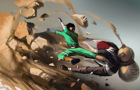 ArtStation - Fight Paints, Jason Kang Lee Vs Gaara, Gaara Fanart, Poses Manga, Rock Lee, Naruto Series, Naruto Wallpaper, Cool Anime Pictures, Naruto Art, Naruto Characters