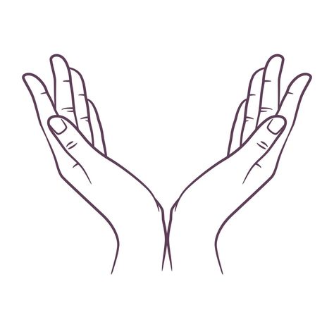 Line art drawing of praying hand. Praying hands Drawing Of Praying, Prayer Hands Drawing, Hand Praying, Praying Hands Drawing, Praise Hands, Bird Silhouette Art, Hand Clipart, Prayer Hands, Person Drawing