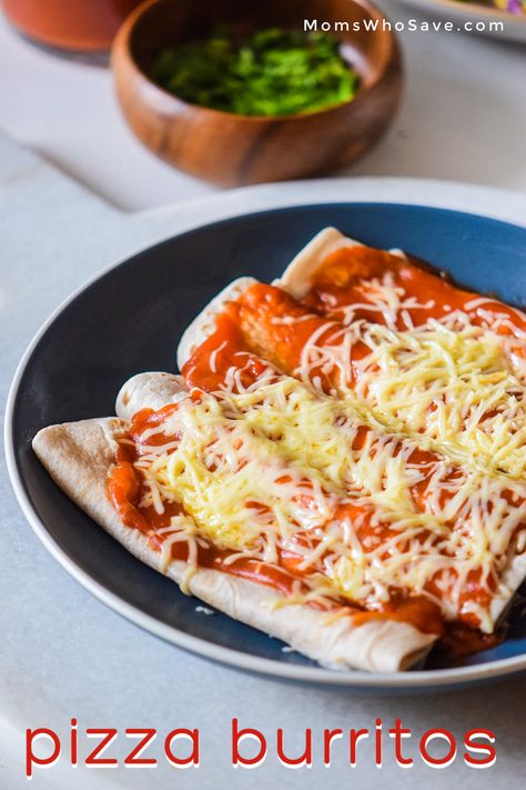 Pizza Burritos Recipe — Two Favorite Foods Combined #recipes #pizza #burritos #entrees Pizza Burrito Recipe, Pizza Burritos, Pizza Burrito, Pagan Food, Easy Taco Pizza, Corn Tortilla Recipes, Midnight Cravings, Pizza Bowl, Recipes Pizza