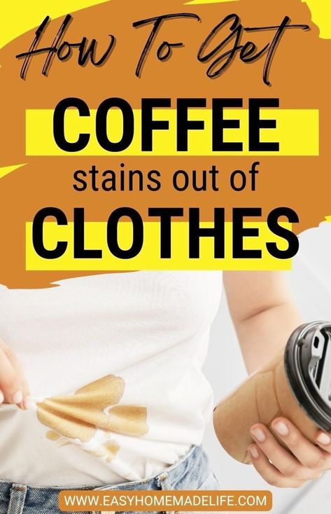 It’s important to learn how to get coffee stains out of clothes even if you don't drink coffee. As the primary person doing laundry in our household, I have had to remove different types of stains, from my husband’s and kids’ clothing plenty of times. Dealing with coffee stains on clothes can be frustrating, but don’t worry – removing them is actually quite easy! For more cleaning tips plus family-friendly recipes, visit the Easy Homemade Life blog. Coffee Stains Out Of Clothes, Stains Out Of Clothes, Coffee Stain Removal, Stain Remover Clothes, Oxygen Bleach, Homemade Cleaning Supplies, Coffee Stain, Toxic Cleaning Products, Stain On Clothes