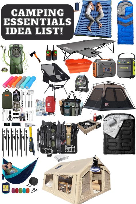 🌲🏕️ Take your outdoor adventures to the next level with our curated Camping Essentials idea list! 🌟 Gear up and embrace nature with confidence, as our handpicked selection of top-quality equipment ensures you're well-prepared for any camping excursion. 🌅✨ Get ready to embark on incredible escapades and discover the true bliss of outdoor living! 🌳🌙 #CampingEssentials #OutdoorAdventure #WildernessWonderland *Contains affiliate link Camping Weekend Packing List, Camping Essentials For Women, Camping Equipment Storage, Camp Equipment, Weekend Packing List, Camping Gear Gadgets, Camping Essentials List, Cozy Camping, Weekend Packing