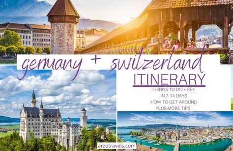 Switzerland And Germany Itinerary, Germany Switzerland Italy Itinerary, Germany Switzerland Itinerary, Germany And Austria Itinerary, Germany Travel Destinations, Switzerland Itinerary, Germany Vacation, Switzerland Vacation, France Itinerary