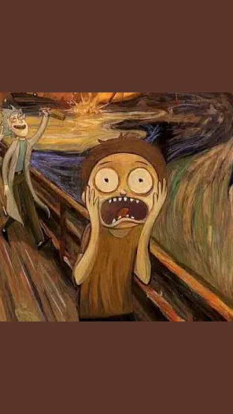 Muzică Rock, Rick I Morty, Rick And Morty Poster, Rick Und Morty, Vintage Cartoons, Le Cri, Istoria Artei, The Scream, Powerpuff Girl