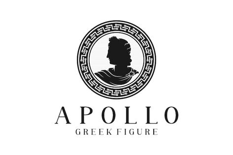 Apollo Greek, Laurel Wreath, Ancient Greek, Art Logo, Coin, Vector Photo, Logo Icons, Icon Design, Logo Design