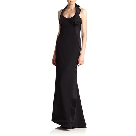 Carolina Herrera Night Collection Silk Tuxedo Gown ($3,860) ❤ liked on Polyvore featuring dresses, gowns, apparel & accessories, black, black dress, silk gown, black formal dresses, black halter top and formal evening gowns Tuxedo Gown, Sleeveless Tuxedo, Aw 2024, Carolina Herrera Gown, Black Formal Gown, Tux Dress, Halter Evening Dress, Silk Halter Top, Formal Tuxedo