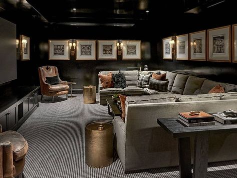 Basement Bedroom Decor, Theater Room Ideas, Small Theater Room, Theatre Rooms, Theatre Room Ideas, Basement Movie Room, Theater Room Decor, Room Theater, Theater Room Design