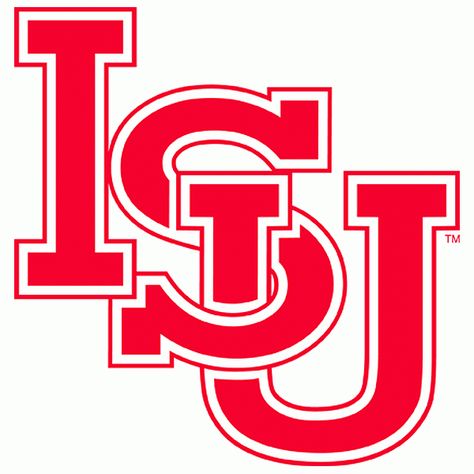 Illinois State Redbirds Alternate Logo (1964-1993) - ISU in red interlocking letters positioned diagonally College Canvas, Dream University, Illinois State University, University Dorms, Iowa State University, Grad Caps, High School Graduation Party, I Graduated, Illinois State