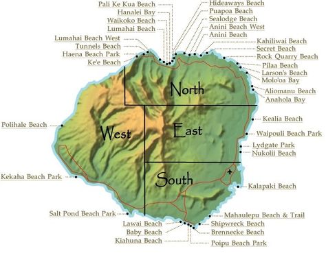 Kauai, Map it Map Of Kauai, Hawaiian Ideas, Kauai Map, Hawaii Living, Kauai Travel, Kauai Island, Oahu Vacation, Hawaii Kauai, Kauai Vacation