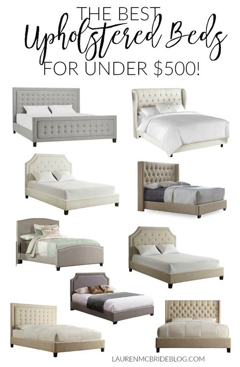 These are the BEST upholstered beds under $500! Featuring tufted and nailhead styles Full Bedroom, Simple Bed Designs, Tufted Bed, Simple Bed, Queen Bedroom, Upholstered Bed, Bedroom Furniture Sets, Upholstered Beds, King Beds