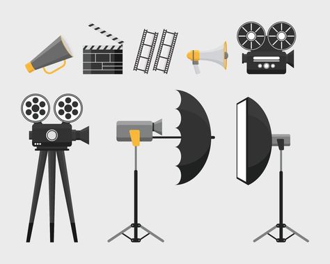 Cinematography movie tools equipment set Art Tools, Iconic Movies, Tools And Equipment, Cinematography, Online Art, Vector Art, Vector Free, Vector Illustration, Royalty Free