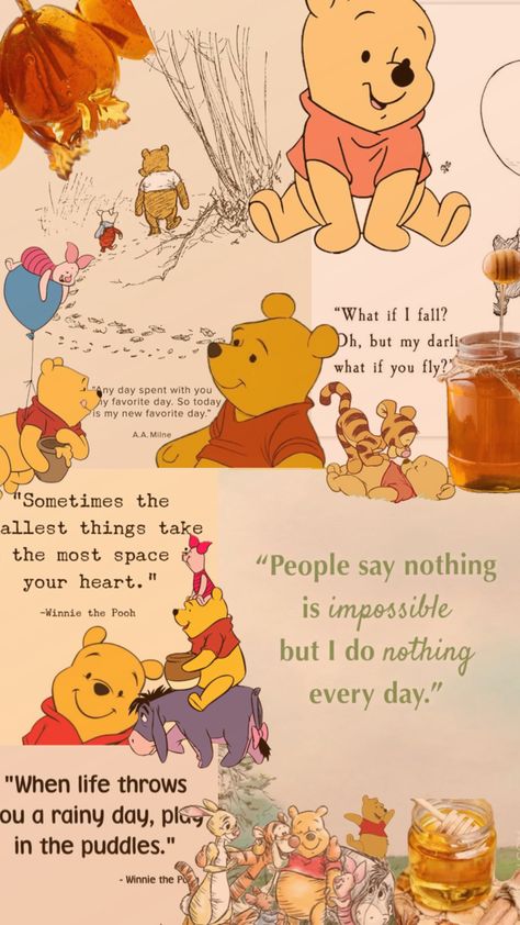 #winniethepooh #vintage #vibes #books #wallpaper #quotes #tv Pooh And Piglet Quotes, Pooh Wallpaper, Eeyore Pictures, Books Wallpaper, Winnie The Pooh Cartoon, Winnie The Pooh Honey, Winnie The Pooh Pictures, Disney Up, Winnie The Pooh Quotes