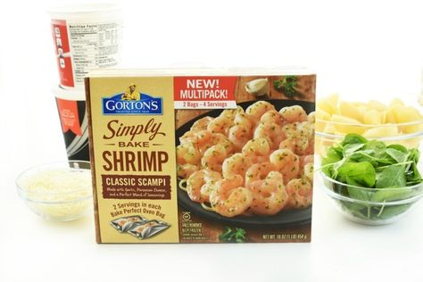 An Easy Shrimp Scampi Stuffed Shells Recipe You'll Love Shrimp Scampi Stuffed Shells, Pan Fried Shrimp, Oven Bag, Easy Shrimp Scampi, Shells Recipe, Stuffed Shells Recipe, Baked Shrimp, Shrimp Recipes Easy, Easy Shrimp