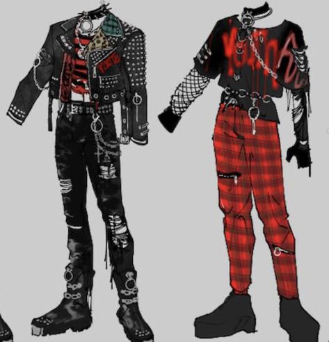 Hyper Punk Fashion, Vintage Casino Aesthetic Outfit, Punk Accessories Aesthetic, Alt Punk Outfits Men, Goth Outfits Men Punk Rock, Punk Rock Street Style, English Punk Fashion, Punk Outfit Reference, Punk Rock Inspired Outfits