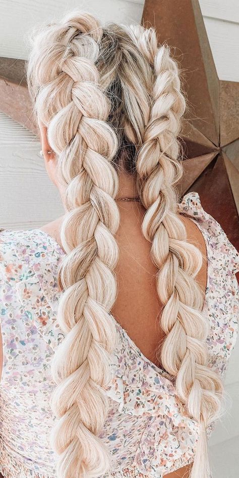 Big Fluffy Braid, Chunky Dutch Braid, Fluffy French Braids, Puffy Dutch Braids, Fluffy Dutch Braids, Poofy Braids, Big Bubble Braids, Double Dutch Braid Hairstyles, Cute Dutch Braids