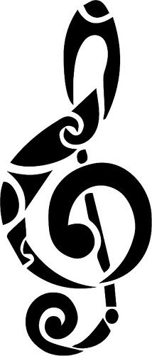 music note Music Stencil, Notes Craft, Stencil Design, Stencil Templates, Silhouette Stencil, Stencil Patterns, Treble Clef, Musical Note, Cameo Projects