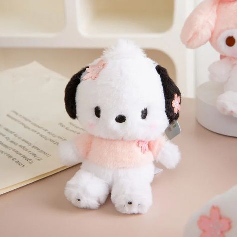 Sanrio Sakura Pochacco Plush Toy (10cm, 30cm) https://kyoota.com/products/sanrio-sakura-pochacco-plush-toy-10cm-30cm Kyoota #Hot Pochacco Plush, Hello Kitty Vans, Hello Kitty Keychain, Hello Kitty Toys, Stuffed Dolls, Kuromi Cinnamoroll, Dog Keychain, Bag Clips, Little Twin Stars