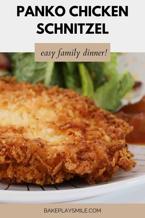 Chicken Snitchel Meals, Chicken Panko, Panko Fried Chicken, Pan Fried Chicken Tenders, Chicken Schnitzel Recipe, Chicken Fillet Recipes, Crumbed Chicken, Fried Chicken Breast Recipe, Turkey Meals