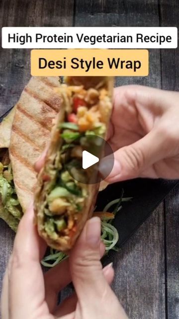 Tortilla Wrap Recipes Vegetarian, Wraps Recipes Vegetarian, Vegetarian Wrap, High Protein Vegetarian, Vegetarian Wraps, Healthy Office, Protein Vegetarian, Mint Chutney, Tiffin Recipe