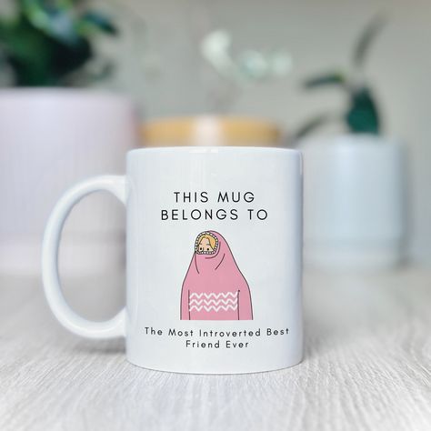 Most Introverted Friend Mug, Introverted Friend Gift, Gift Idea For Introverted Friend, Cute Friendship Mug, Cute Mugs For Friends by EverydayCharacters on Etsy Friendship Mugs, Cute Friendship, Friend Mugs, Introverted, Cute Mugs, For Friends, Gifts For Friends, Mug, Bts