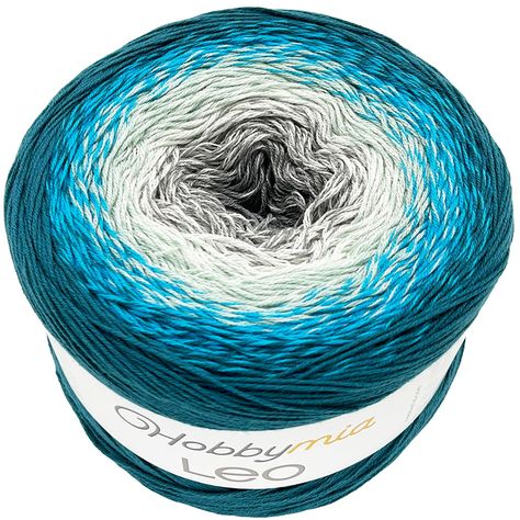 PRICES MAY VARY. Product Info: Estimated Weight: 250gr / 8.81oz - Estimated Length: 1000m / 1094yds - Thickness: 1mm - Yarn Weight: No:1 - Super Fine, Sock, Fingering Weight Yarn - Yarn Composition: 55% Cotton & 45% Polyacrylic Color Family Info: 11289 - Multicolored - Bluish Cyan, White, Gray - Recommendations: Needles: 2.5mm (US 2) Hooks: 3mm (US C-2) - Washing: Max. 40 centigrade / 104 fahrenheit. HobbyMia Leo perfect for: Shawl, gloves, cardigans, vests, beanies, tablecloths, scarves, bags a Leo Cake, 1 Cake, Amazon Art, Knitting Crochet, Sewing Stores, Sewing Crafts, Socks, Yarn, Knitting