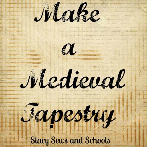 Make a Medieval Tapestry. Mystery of History Volume 2, Lessons 55, 59 #MOHII55 #MOHII59 Experimental Archaeology, Medieval Projects, History Homeschool, Middle Ages History, National History Day, Learning History, Tapestry Of Grace, Medieval Things, Medieval Crafts