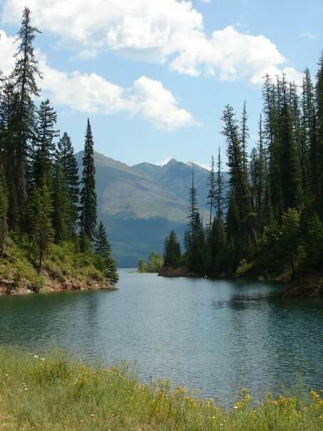 Hungry Horse Reservoir, Montana Penpal Themes, Big Sky Country, Pretty Landscapes, Usa Travel Destinations, Spring Aesthetic, Alam Yang Indah, Big Sky, Pine Trees, Pretty Places